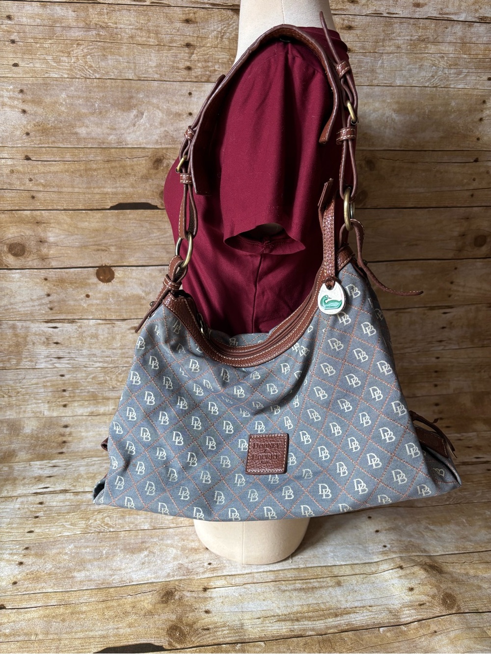 Vintage Dooney & Bourke monogram shoulder bag